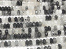 [Video] High Quality! Tourmaline Quartz AA++ Faceted Button Rondelle 8x8x4mm half or 1strand beads (aprx.15inch / 37cm)
