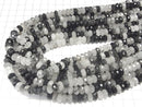 [Video] High Quality! Tourmaline Quartz AA++ Faceted Button Rondelle 8x8x4mm half or 1strand beads (aprx.15inch / 37cm)