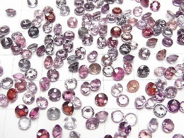 [Video]High Quality Multicolor Spinel AAA Loose stone Round Faceted 4x4mm 5pcs