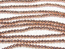 [Video]High Quality! Hematite Faceted Round 4mm Pink Gold Coated 1strand beads (aprx.15inch/37cm)