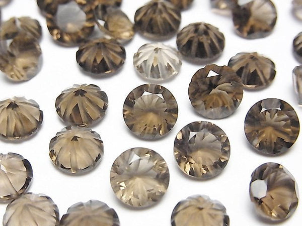 Carving, Smoky Quartz Gemstone Beads