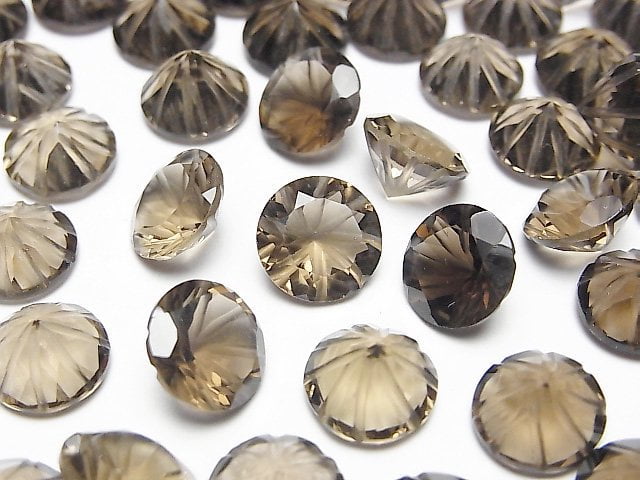 Carving, Smoky Quartz Gemstone Beads