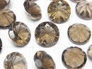 [Video] High Quality Smoky Quartz AAA Carved Round Faceted 10x10mm 2pcs