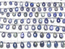 [Video]High Quality Bi-color Tanzanite AAA- Pear shape (Smooth) half or 1strand beads (aprx.7inch/18cm)