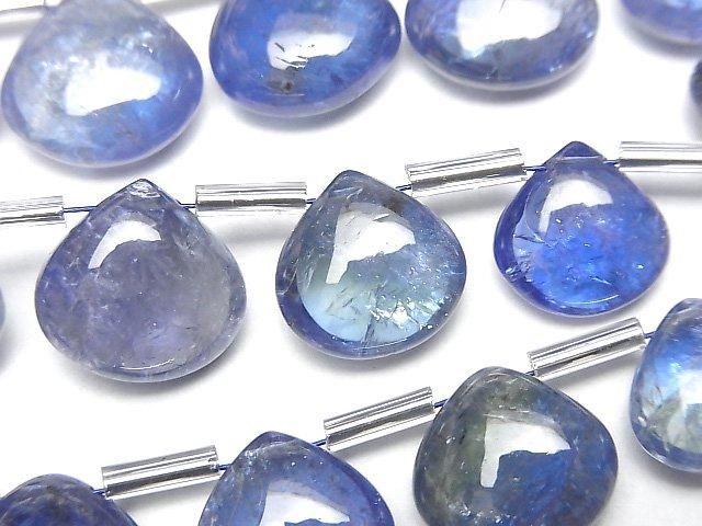 [Video]High Quality Bi-color Tanzanite AAA- Chestnut (Smooth) half or 1strand (14pcs )