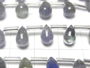 [Video]High Quality Bi-color Tanzanite AAA- Drop (Smooth) 1strand beads (aprx.7inch/18cm)