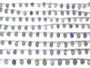 [Video]High Quality Bi-color Tanzanite AAA- Drop (Smooth) 1strand beads (aprx.7inch/18cm)