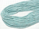[Video] High Quality! Magnesite Turquoise Faceted Button Rondelle 4x4x3mm 1strand beads (aprx.15inch / 37cm)