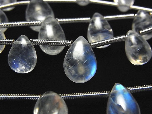 Pear Shape, Rainbow Moonstone Gemstone Beads