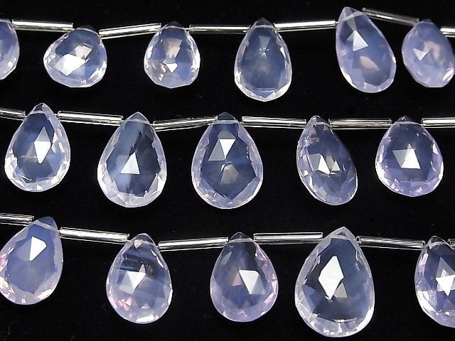 [Video] High Quality Scorolite AAA Pear shape Faceted Briolette half or 1strand beads (aprx.6inch / 14cm)