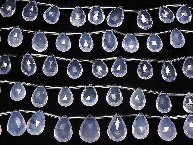 [Video] High Quality Scorolite AAA Pear shape Faceted Briolette half or 1strand beads (aprx.6inch / 14cm)