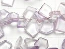 [Video] Pink Amethyst AA++ Rough Slice Faceted 1strand beads (aprx.7inch / 17cm)