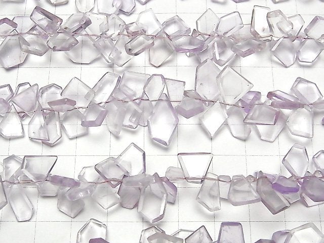 [Video] Pink Amethyst AA++ Rough Slice Faceted 1strand beads (aprx.7inch / 17cm)