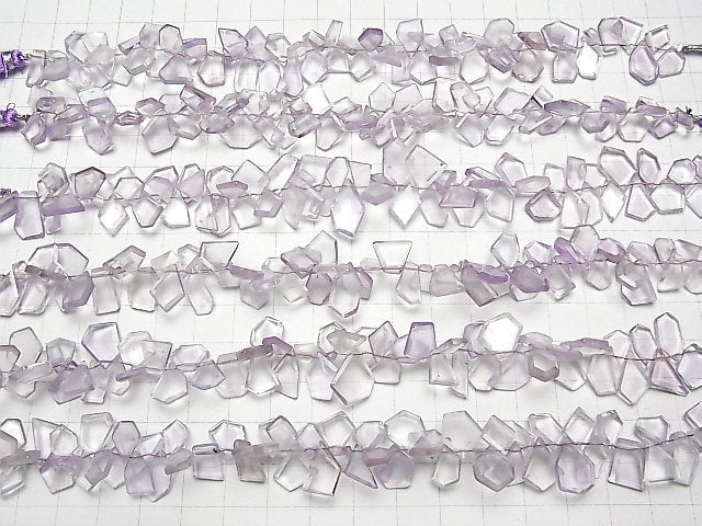 [Video] Pink Amethyst AA++ Rough Slice Faceted 1strand beads (aprx.7inch / 17cm)