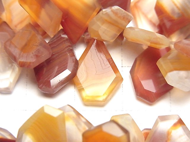 [Video]Mix Carnelian AAA Rough Slice Faceted half or 1strand beads (aprx.3inch/7cm)