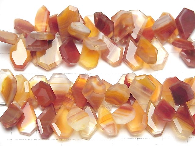 [Video]Mix Carnelian AAA Rough Slice Faceted half or 1strand beads (aprx.3inch/7cm)
