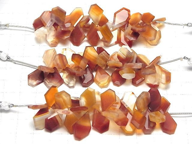 [Video]Mix Carnelian AAA Rough Slice Faceted half or 1strand beads (aprx.3inch/7cm)