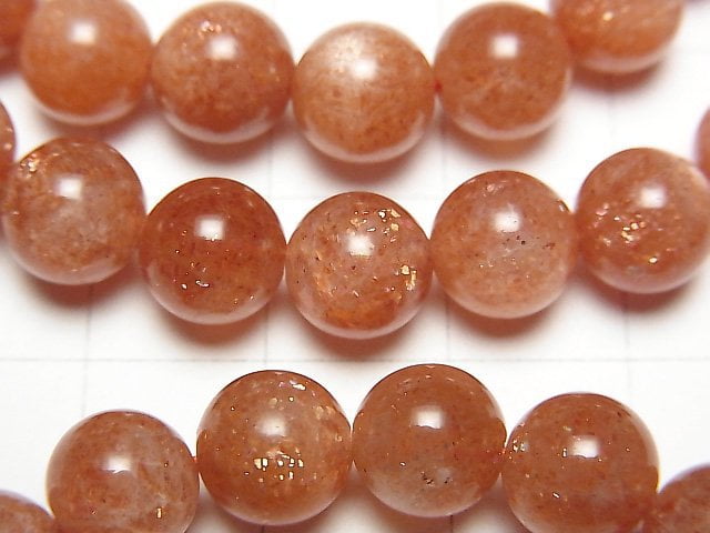 [Video] Sunstone AA++ Round 8mm Bracelet