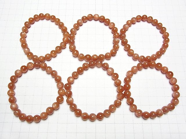 [Video] Sunstone AA++ Round 8mm Bracelet