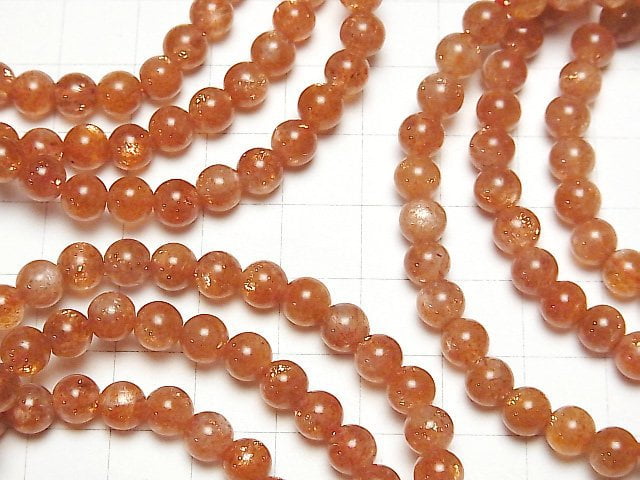 [Video] Sunstone AA++ Round 6.5mm Bracelet