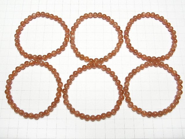 [Video] Sunstone AA++ Round 6.5mm Bracelet