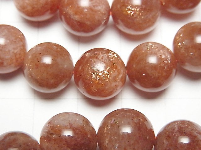 [Video]Sunstone AA++ Round 12mm Bracelet