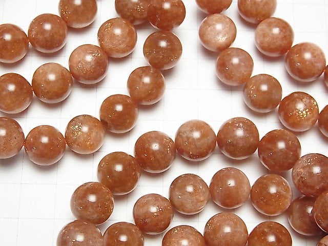 [Video]Sunstone AA++ Round 12mm Bracelet