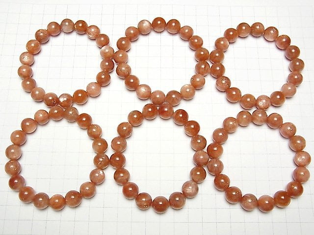 [Video]Sunstone AA++ Round 12mm Bracelet