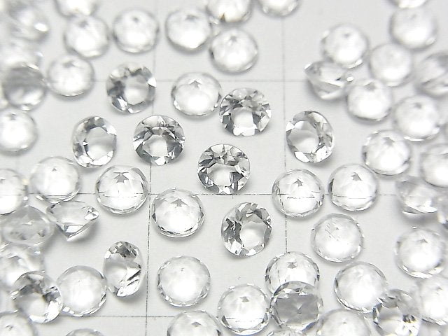 [Video] High Quality Petalite AAA Loose stone Round Faceted 4x4mm 5pcs