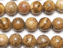 Picture Jasper Round 8mm 1strand beads (aprx.15inch / 38cm)