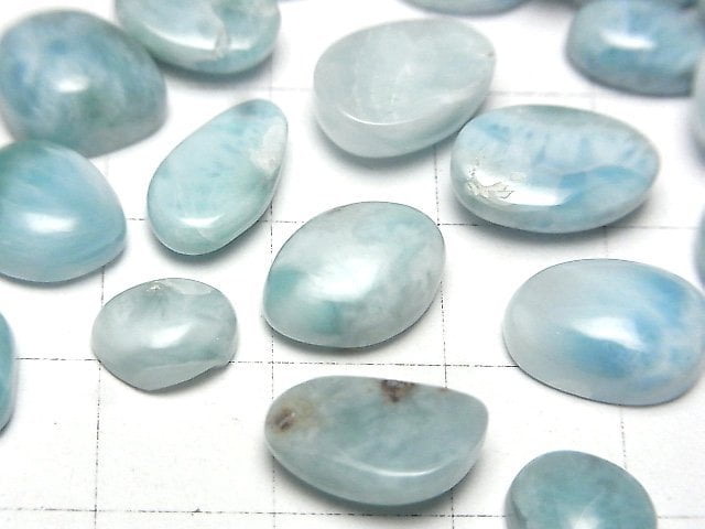 [Video] Larimar Pectolite AA+ Loose stone Freeform Cabochon 5pcs