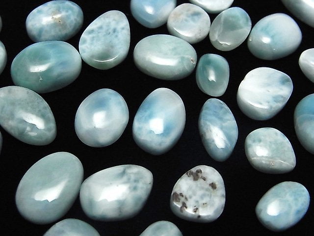 [Video] Larimar Pectolite AA+ Loose stone Freeform Cabochon 5pcs