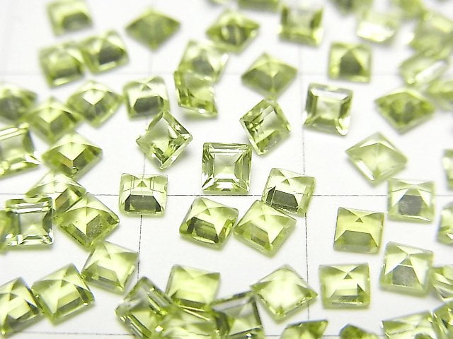 [Video] High Quality Peridot AAA Loose stone Square Faceted 3x3mm 10pcs