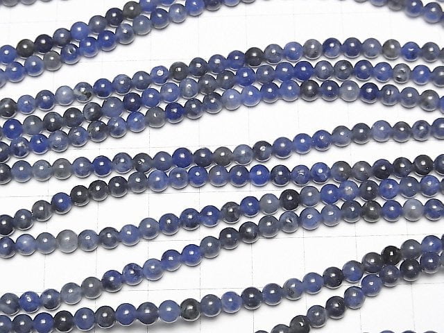 [Video] Sodalite AA++ Round 4mm 1strand beads (aprx.15inch / 36cm)