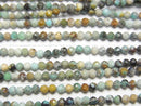 [Video] High Quality! Turquoise AA Faceted Round 2mm 1strand beads (aprx.15inch / 37cm)