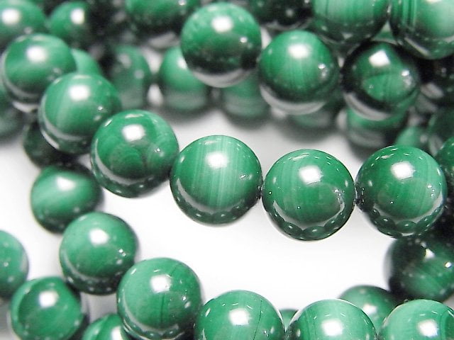[Video]Malachite Cat's EyeAA+ Round 8mm Bracelet
