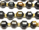 [Video] Mix Tiger's Eye AA++ Double Point Faceted Tube 8x7mm 1strand beads (aprx.14inch / 35cm)