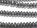 [Video] Magnetic! Hematite Faceted Button Rondelle 6x6x3mm 1strand beads (aprx.15inch / 36cm)