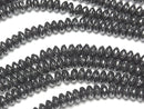 [Video] Magnetic! Hematite Faceted Button Rondelle 6x6x3mm 1strand beads (aprx.15inch / 36cm)