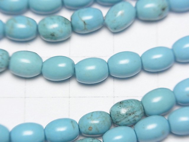 [Video] Magnesite Turquoise Rice 8x6x6mm 1strand beads (aprx.15inch / 37cm)