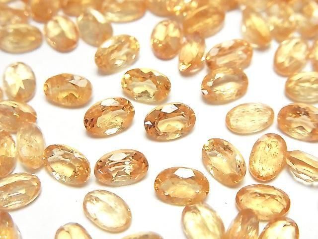 高品質帝王拓帕石 AAA- 橢圓形刻面裸石 6x4mm 3顆