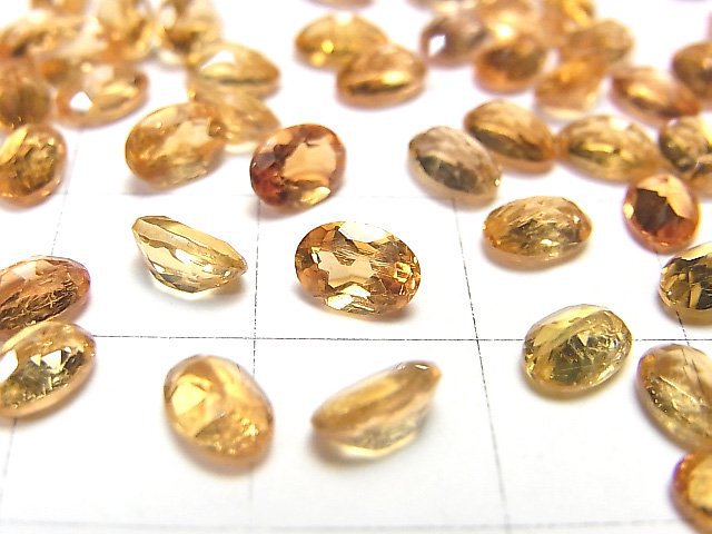 [Video] High Quality Imperial Topaz AAA- Loose stone Oval Faceted 6x4mm 5pcs