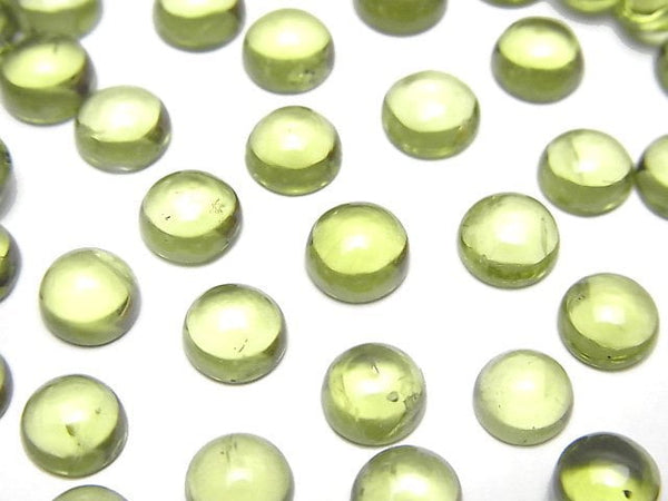 Cabochon, Peridot, Round Gemstone Beads