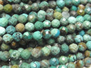 [Video]High Quality! Turquoise AA+ Faceted Round 4mm 1strand beads (aprx.15inch/36cm)