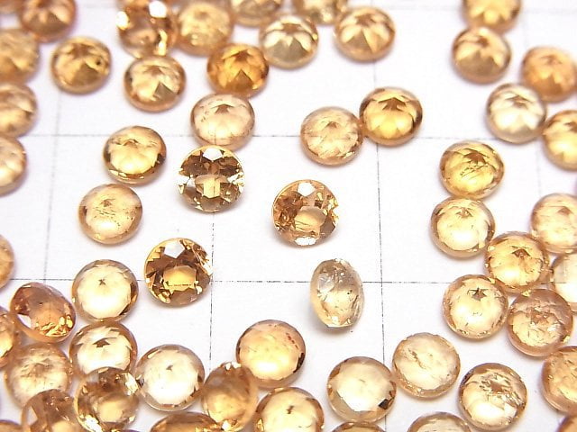 [Video]High Quality Imperial Topaz AAA- Loose stone Round Faceted 4x4mm 3pcs