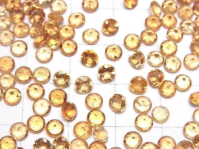 [Video]High Quality Imperial Topaz AAA- Loose stone Round Faceted 4x4mm 3pcs