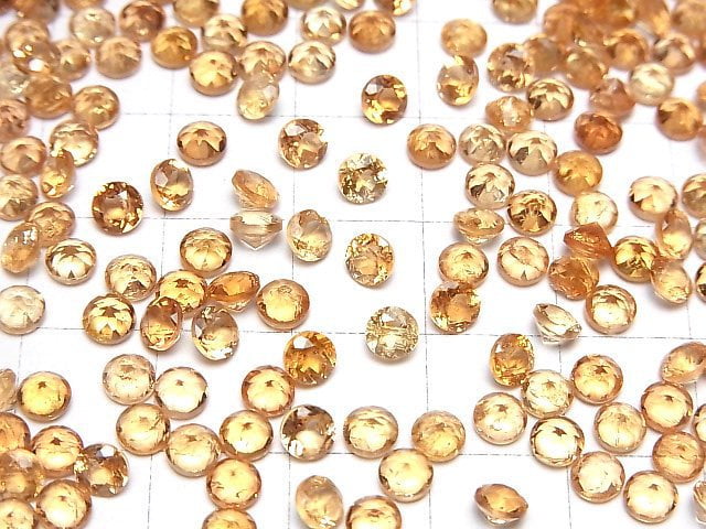 [Video]High Quality Imperial Topaz AAA- Loose stone Round Faceted 4x4mm 3pcs