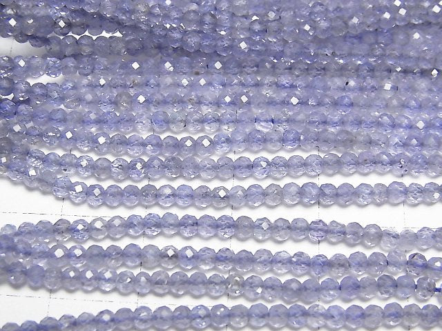 [Video] High Quality! Tanzanite AAA Faceted Round 2.5mm half or 1strand beads (aprx.12inch/30cm)