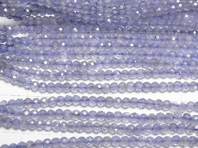 [Video] High Quality! Tanzanite AAA Faceted Round 2.5mm half or 1strand beads (aprx.12inch/30cm)