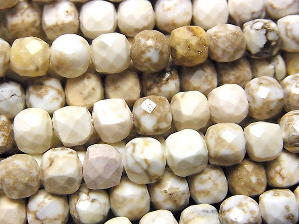 Cube, Magnesite Gemstone Beads